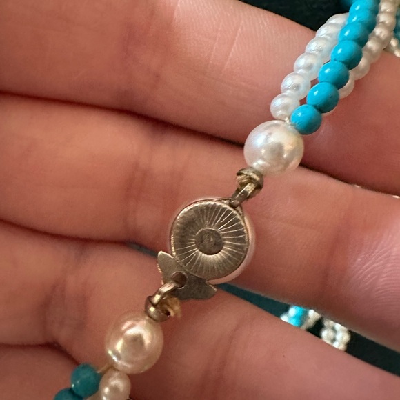 1960's Signed Japan Faux Seed Pearl Extra Long Twisted Necklace and Earring Set - Picture 4 of 8